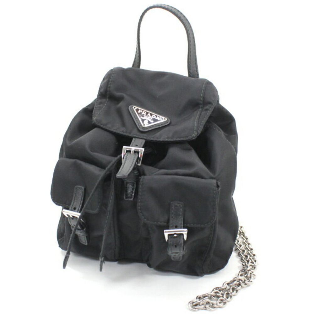 Prada PRADA Shoulder Bag Mini Backpack Nylon Black 1BH029 Women's NERO KM2805
